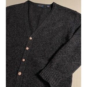 Pendleton Wool Cardigan Button Sweater Long Sleeve MEDIUM Blue Gray Preppy READ